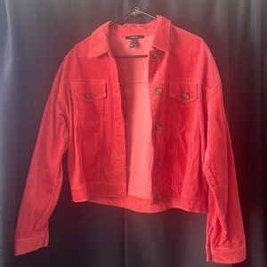 Coral corduroy jacket